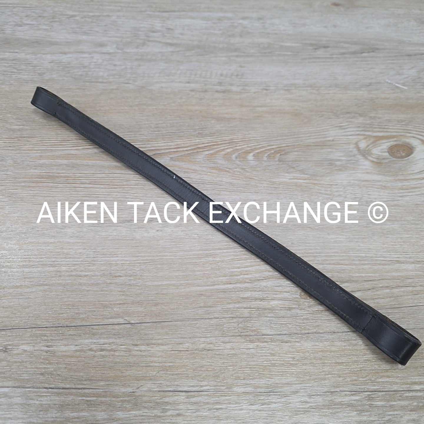 Plain Raised Browband, Black, 16"