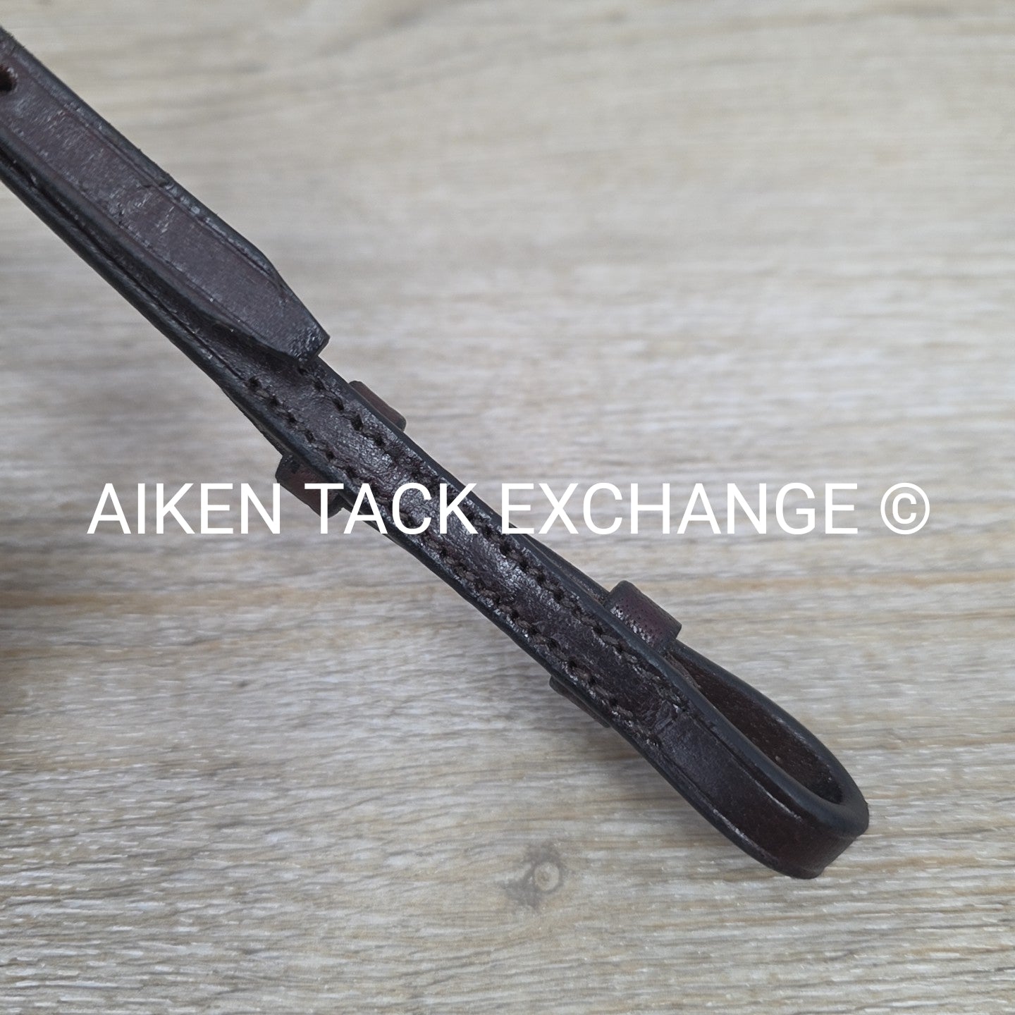 Leather Bradoon Hander, Hook Studs, Brown, Size Cob