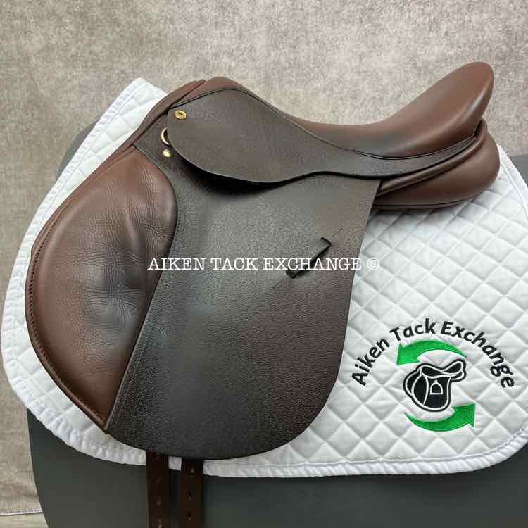 2021 Black Country GPX All Purpose Jump Saddle, 17" Seat, Wide Tree, Wool Flocked Panels
