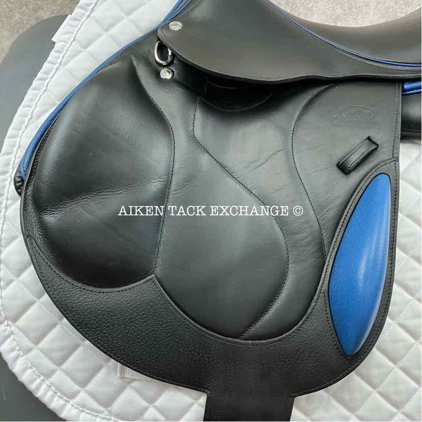 2017 Devoucoux Chiberta S Monoflap Jump Saddle, 16.5" Seat, 0A Flap, Medium Wide Tree, D3D Panels, Full Buffalo Leather