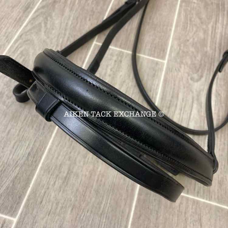 KL Select Red Barn Travers Bridle with Matching Reins, Black,Oversize, Brand New