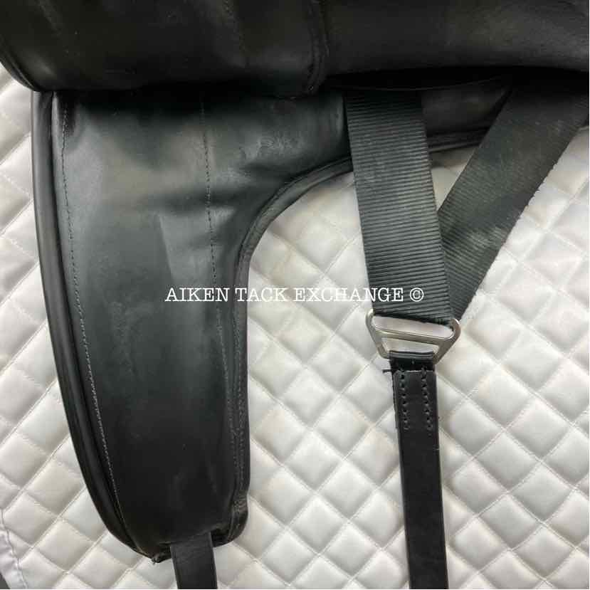 2013 Custom Saddlery Wolfgang Constanze Monoflap Dressage Saddle, 17.5" Seat, Adjustable Tree, Wool Flocked Panels