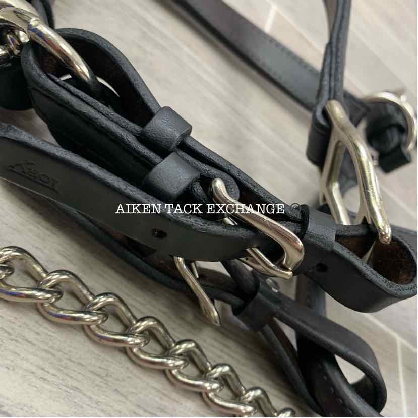 Tory Leather Show Halter & Chain Lead, Size Cob