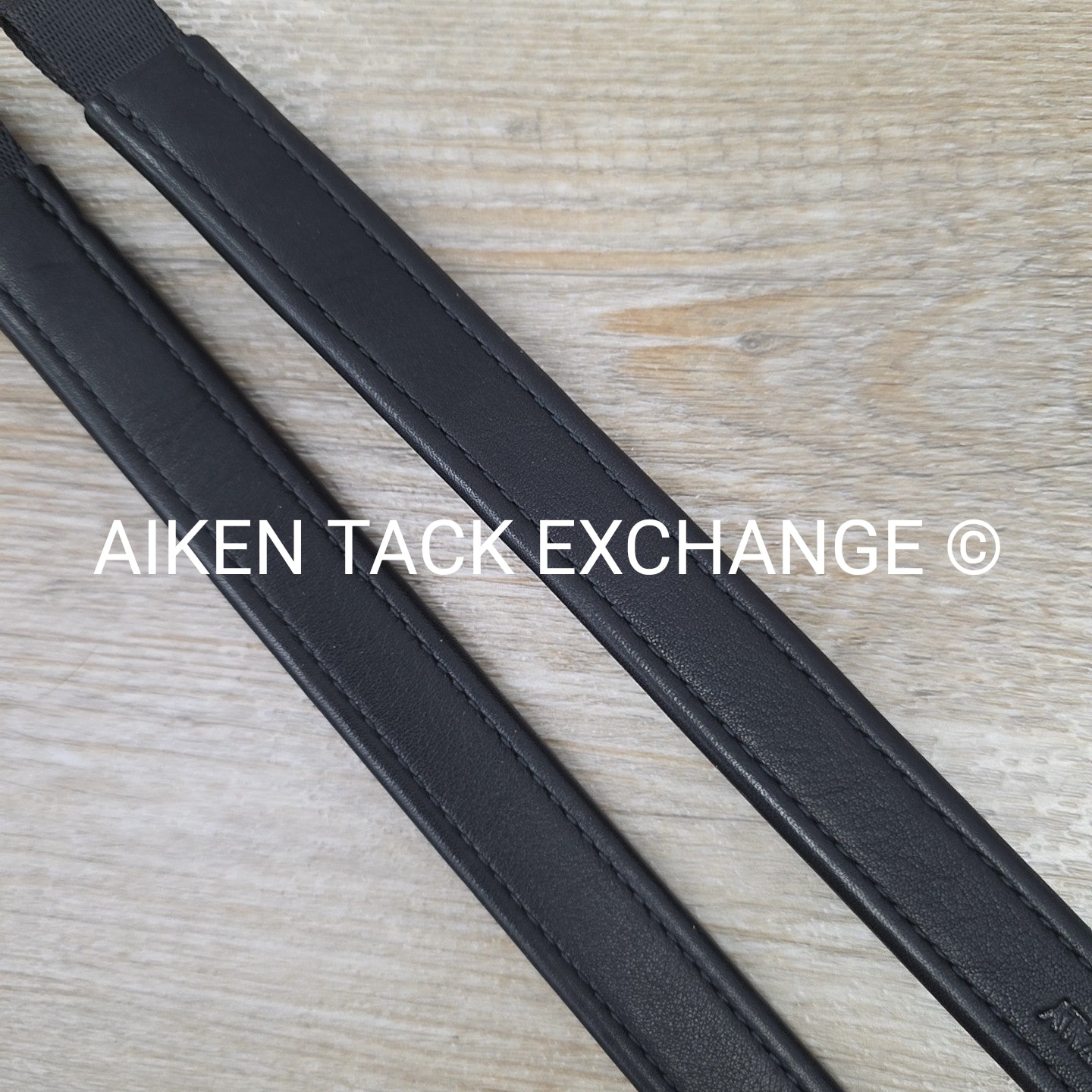 Equipe Mono Stirrup Leathers, Black, 145cm / 58"