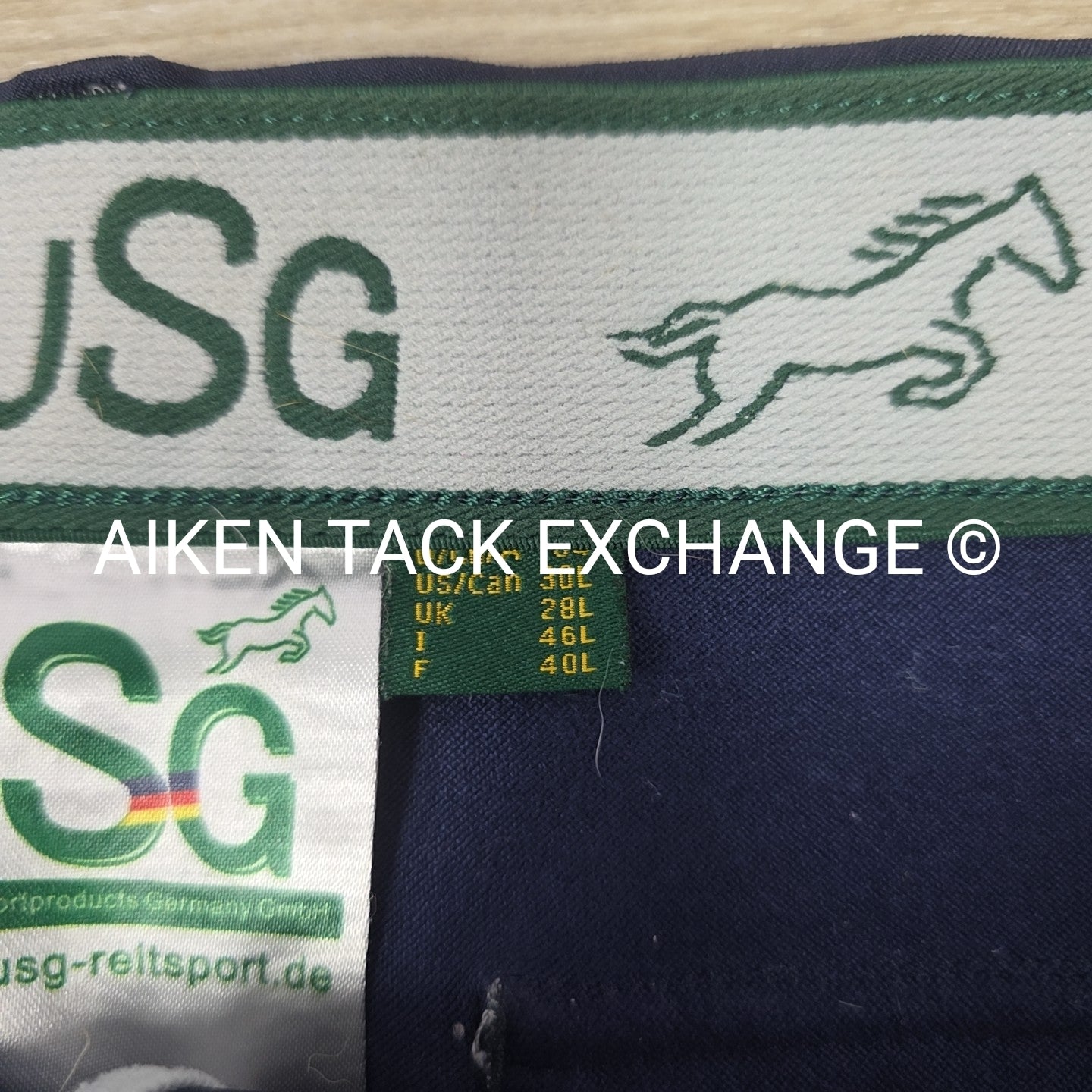 KL Select USG Silicone Grip Full Seat Breeches, Size 30 L