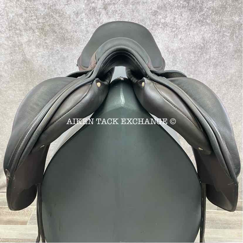 2014 Custom Saddlery Monte Carlo Monoflap Jump Saddle, 17" Seat, Forward Flap, Adjustable Tree, Wool Flocked Panels