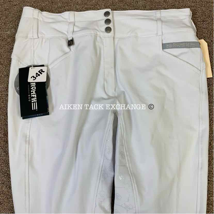 Romfh Isabella Silicone Grip Full Seat Breeches, Size 34 R