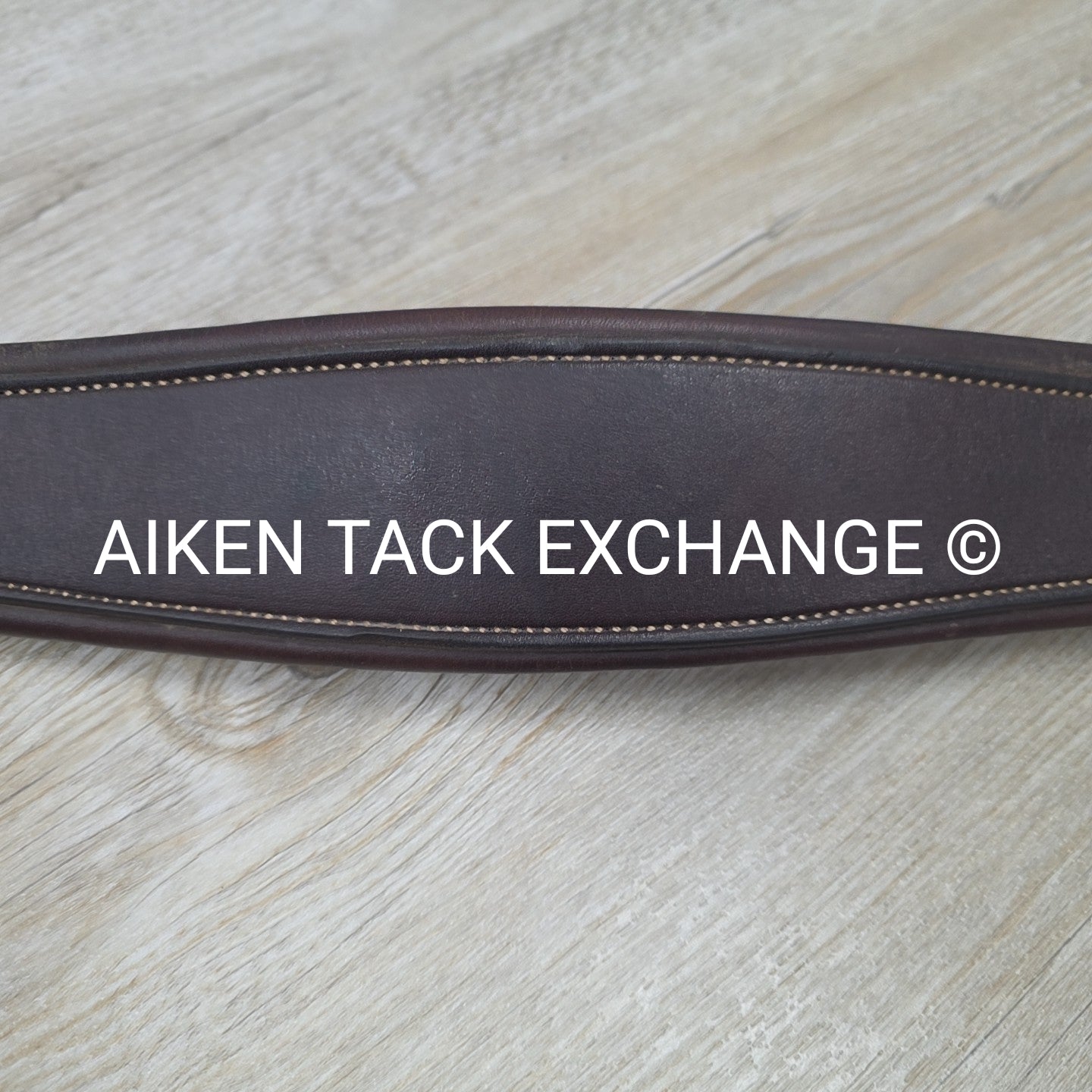 SmartPak Fancy Stitch Girth with Elastic on One Side, Brown, 48"