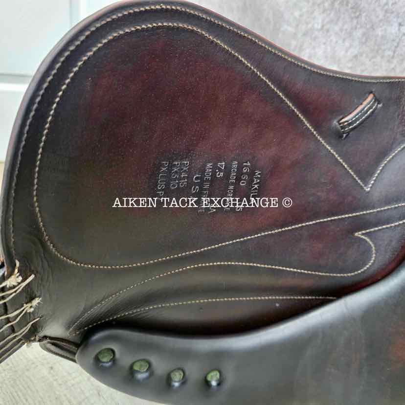 2005 Devoucoux Makila Monoflap Dressage Saddle, 17.5" Seat, 2A Flap, Medium Wide Tree, Foam Panels, Full Buffalo Leather