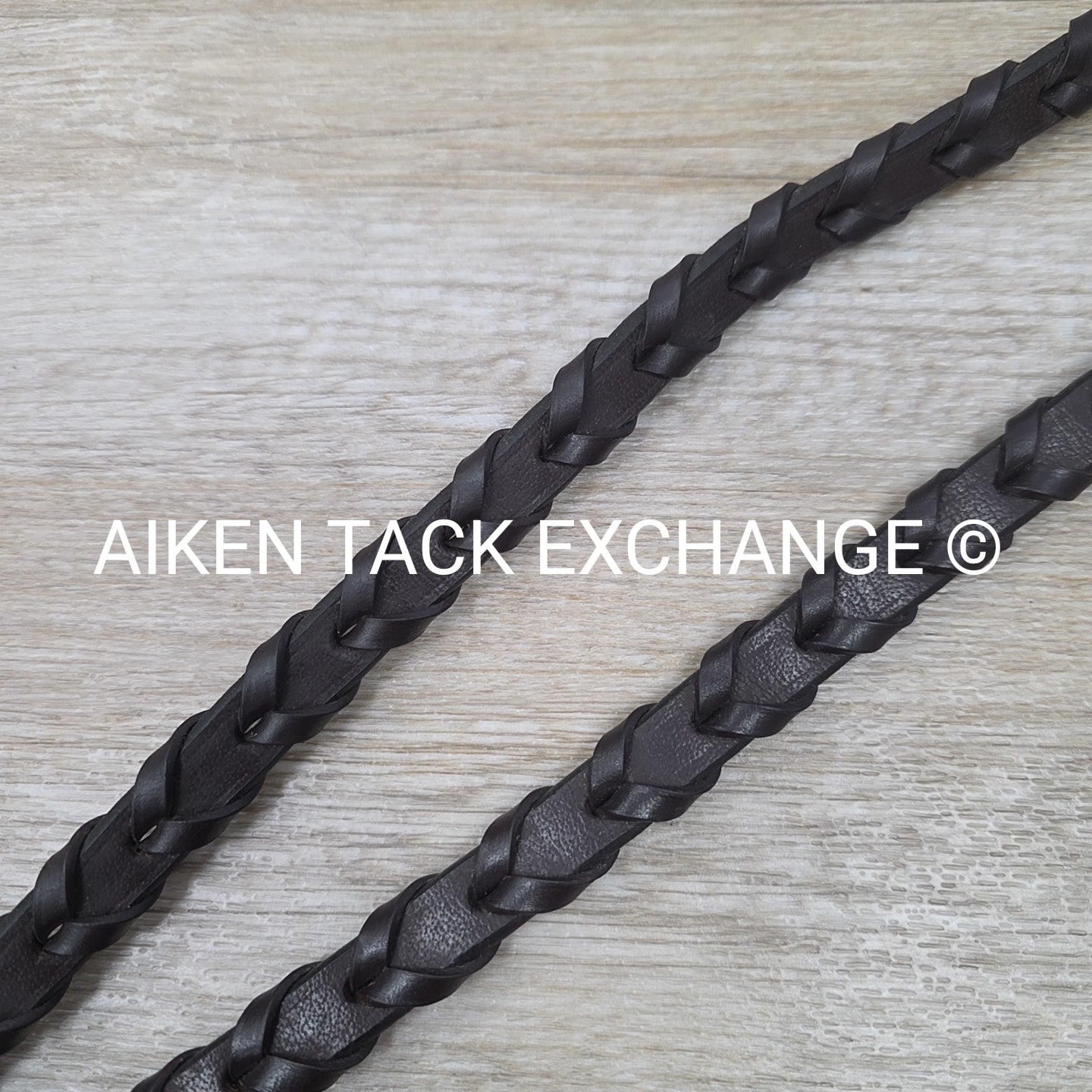 Bobby's English Tack Plain Laced Reins, Brown, 66"