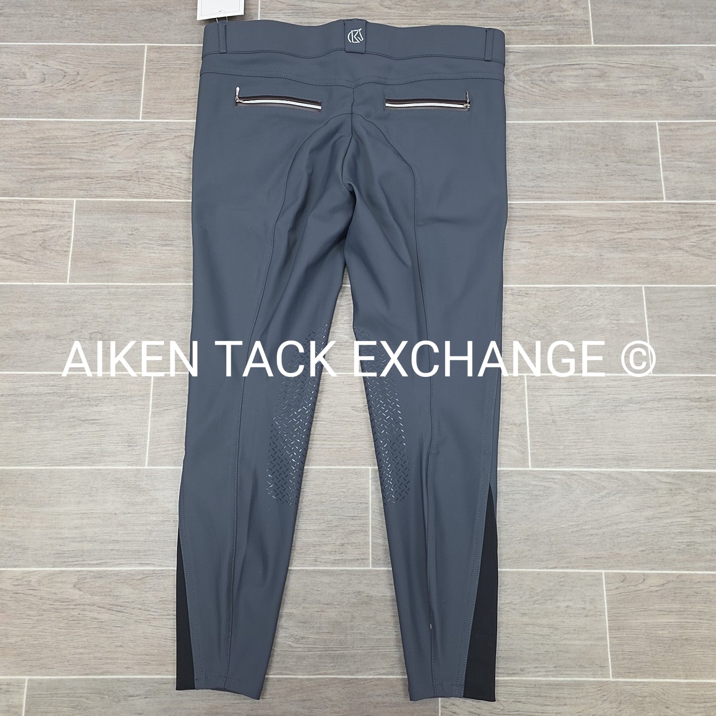 KL Select Gabrielle Knee Patch Breeches, Slate/Espresso, Women's Size 34R