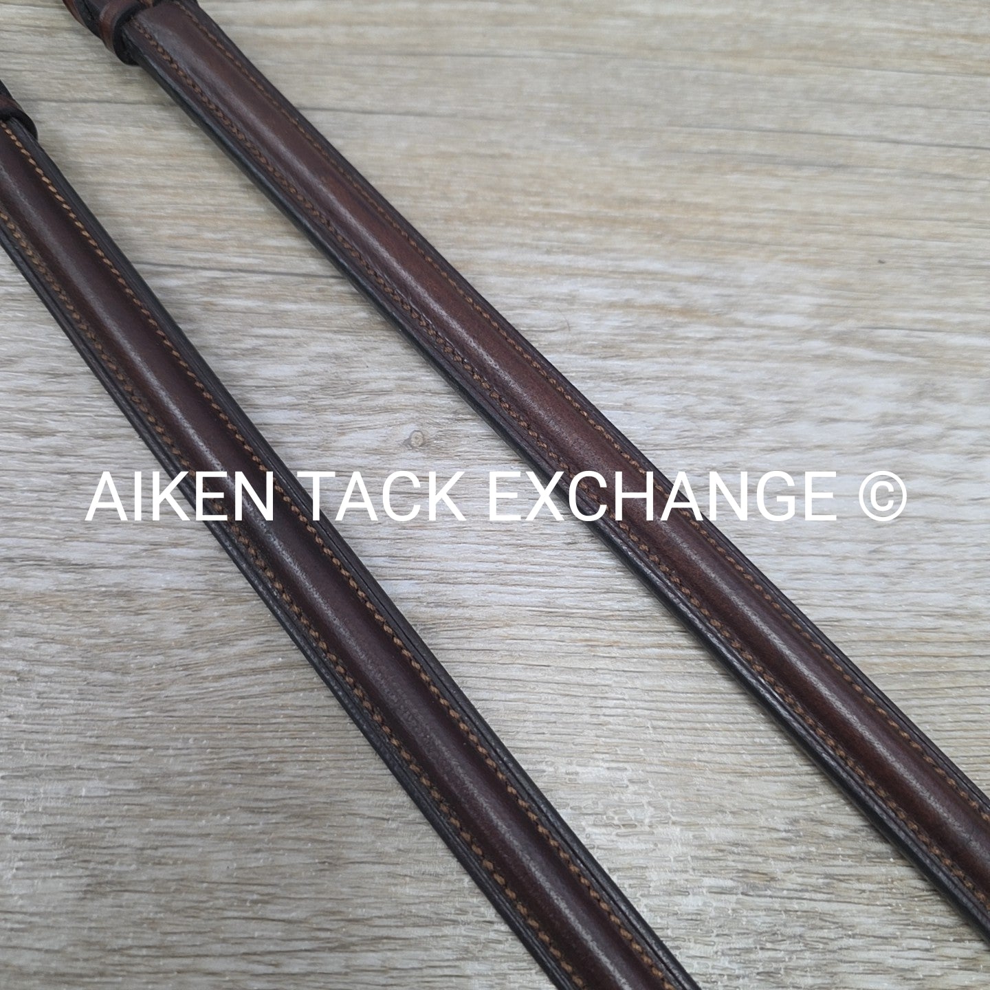 Plain Raised Laced Reins, Brown, Size Full