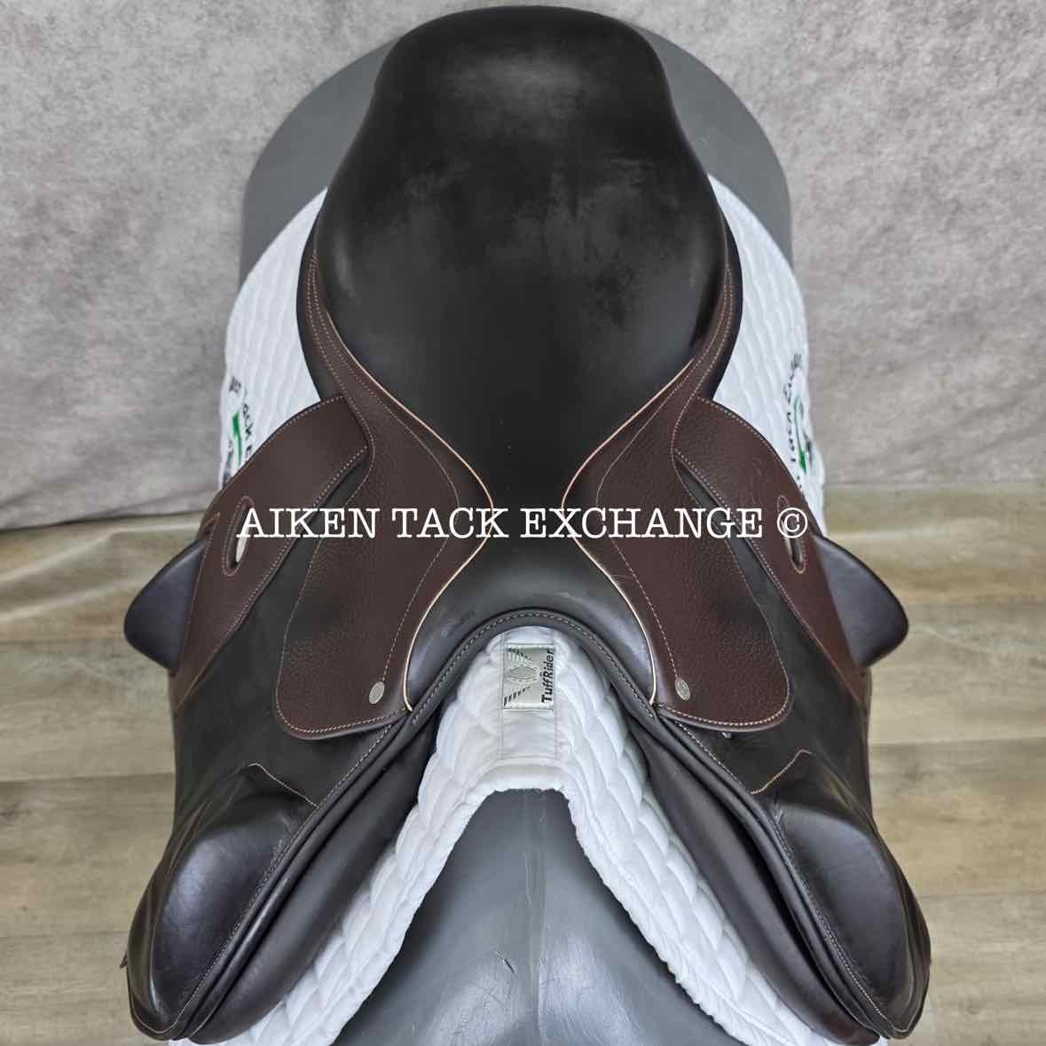 2014 Herve Godignon Jump'In Monoflap Jump Saddle, 17.5" Seat, 3A Flap, Medium Tree, Foam Panels