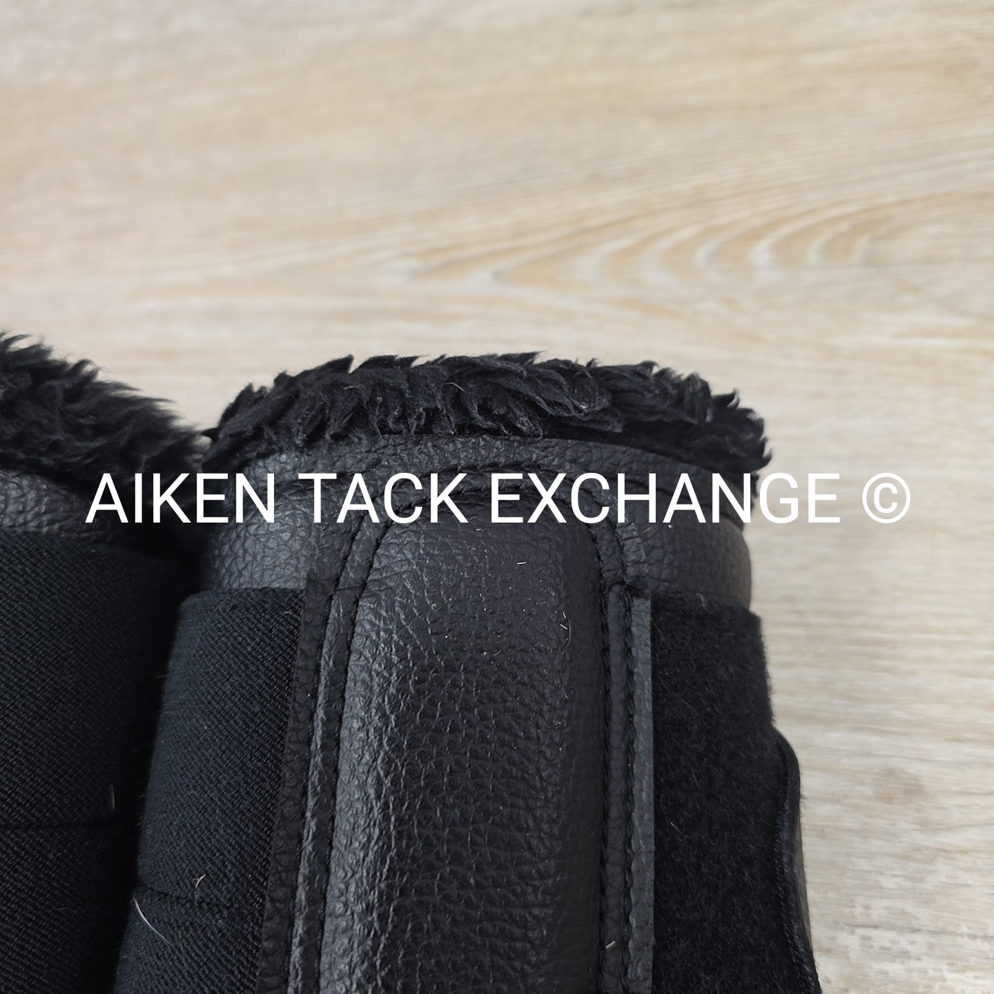 LeMieux Fleece Lined Brushing Boots, Black, Size Large