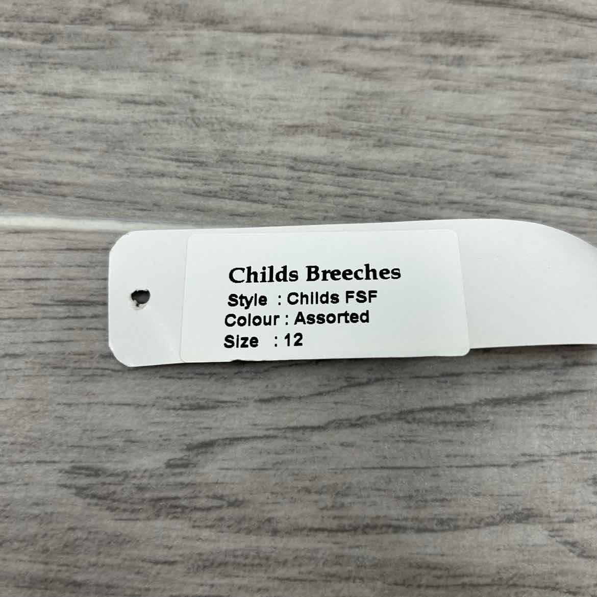 Eqituff Children's Knee Patch Breeches, Navy, Size 12, Brand New