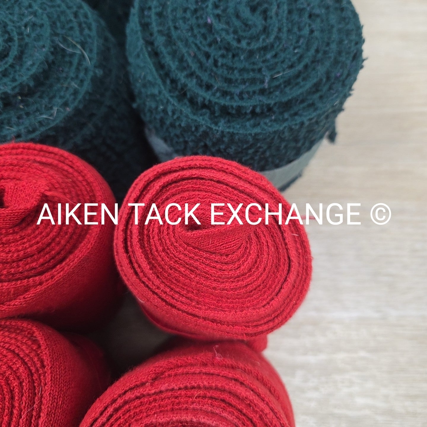 BARGAIN BUNDLE: 4 Polo Wraps, Green & 4 Knit Wraps, Red