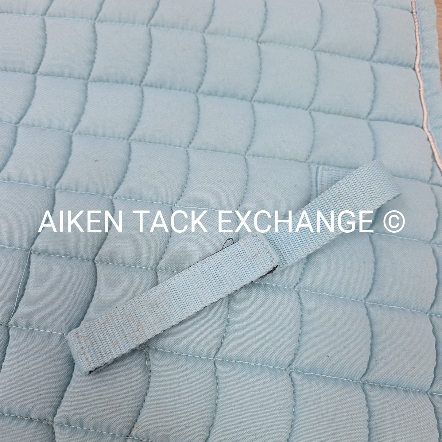 Horze All Purpose Saddle Pad, Light Blue with Silver Piping