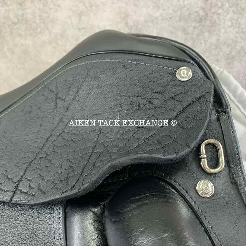 2013 Custom Saddlery Wolfgang Constanze Monoflap Dressage Saddle, 18” Seat, Adjustable Tree, Wool Flocked Panels