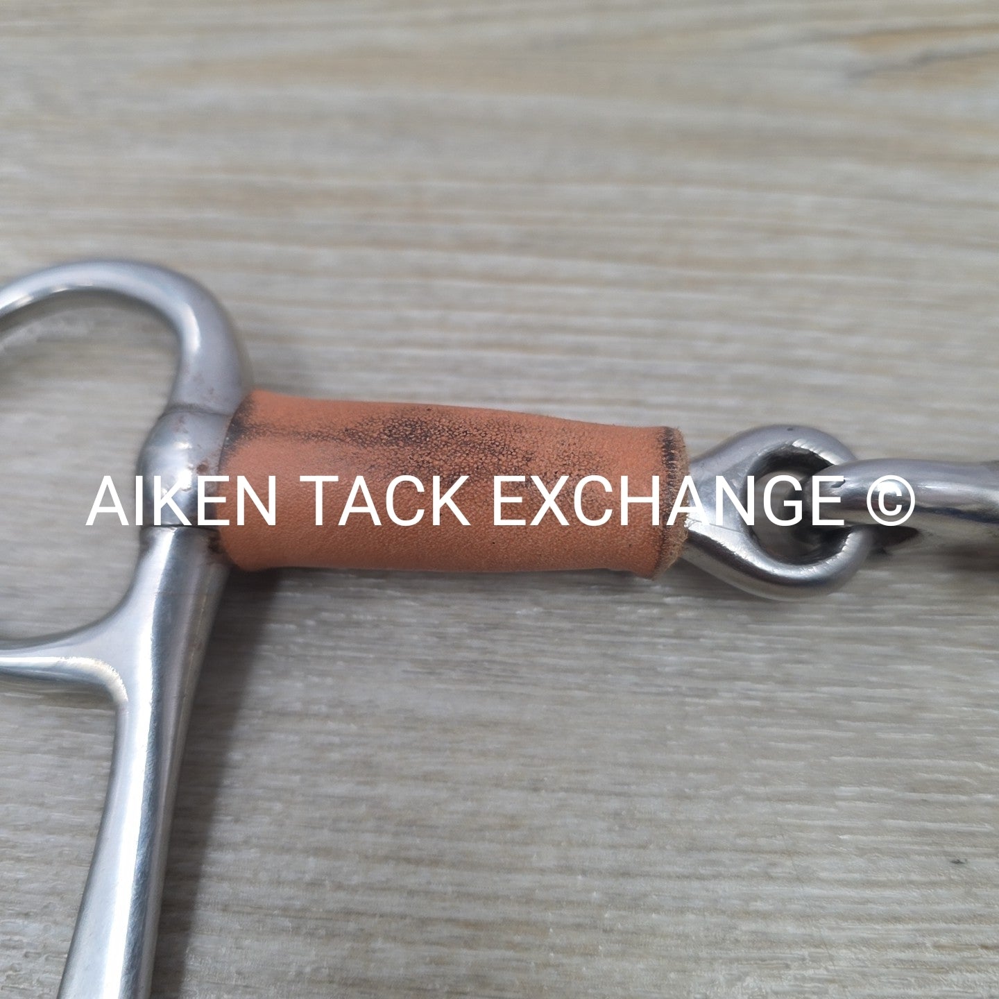 Half Cheek Leather Covered Single Joint Bit 5"