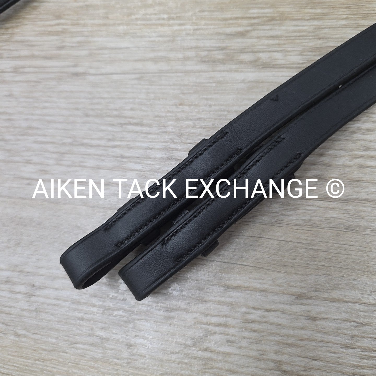 Leather Reins with Hand Stops, Black, 60"