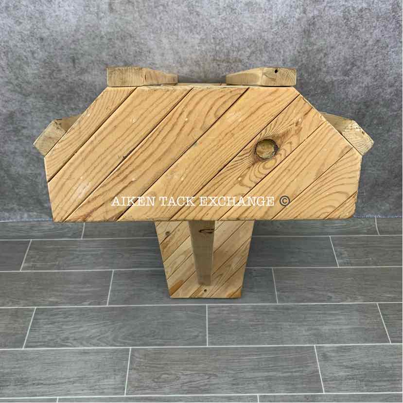 Wooden Wall-Mount Western Saddle Rack