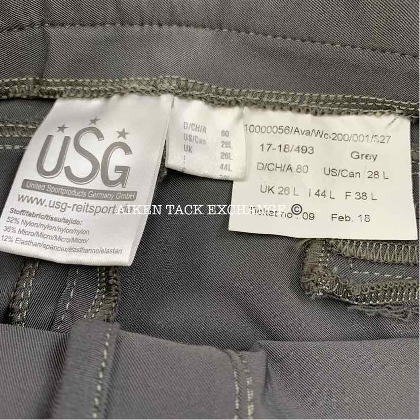 KL Select USG "Ava" Silicone Full Seat Breeches, Size 28