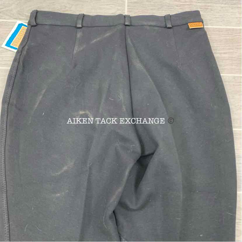 On Course Shapely Knee Patch Breeches, Brand New, Black, Size 32 L