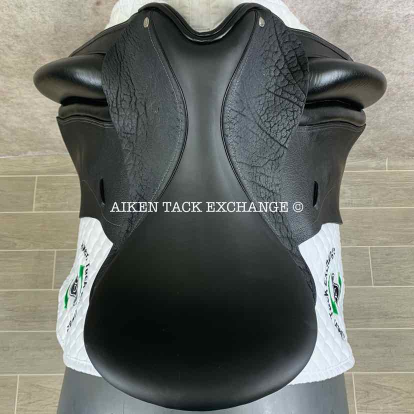 2013 Custom Saddlery Wolfgang Constanze Monoflap Dressage Saddle, 18” Seat, Adjustable Tree, Wool Flocked Panels