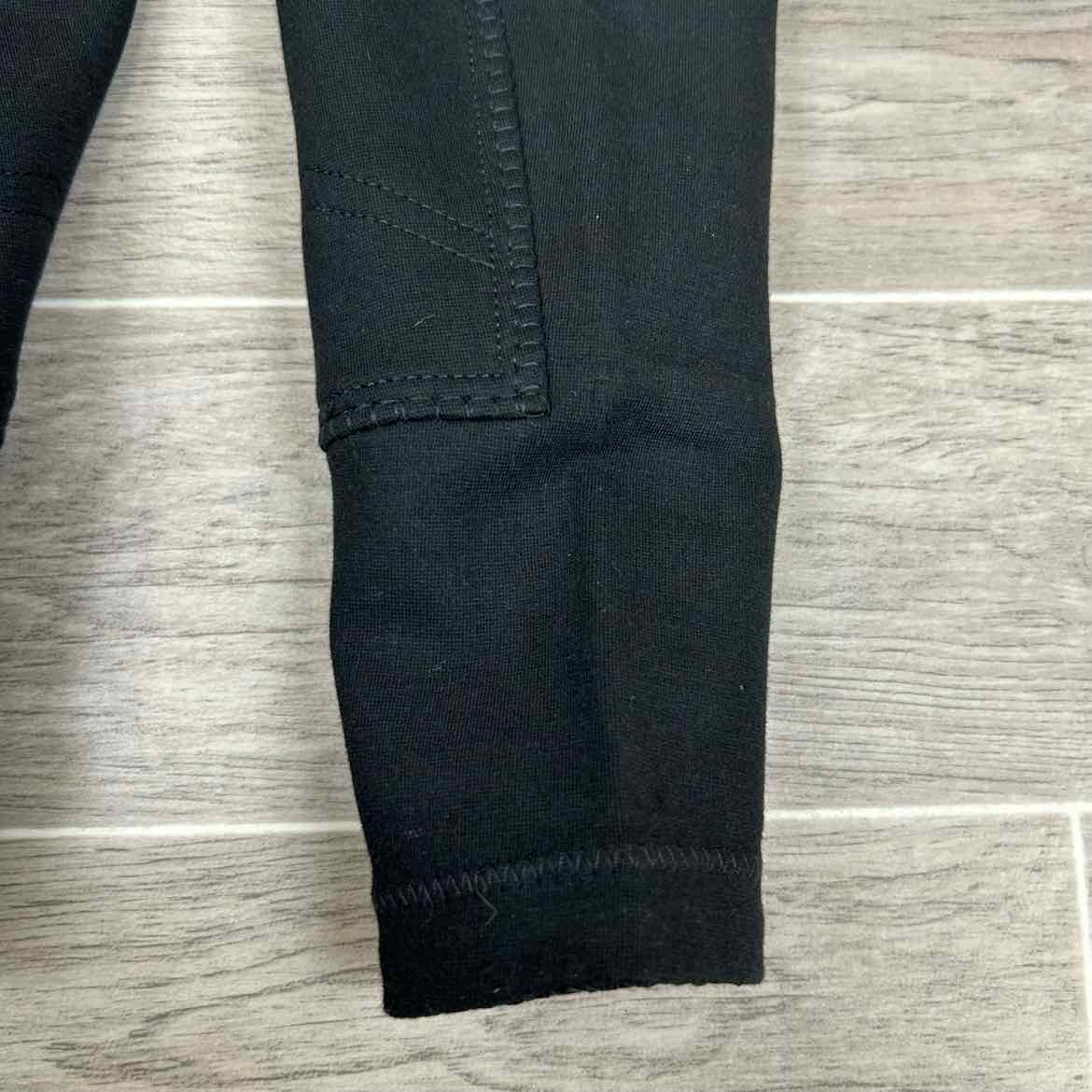 Eqituff Children's Pull On Knee Patch Breeches, Black, Size 4, Brand New