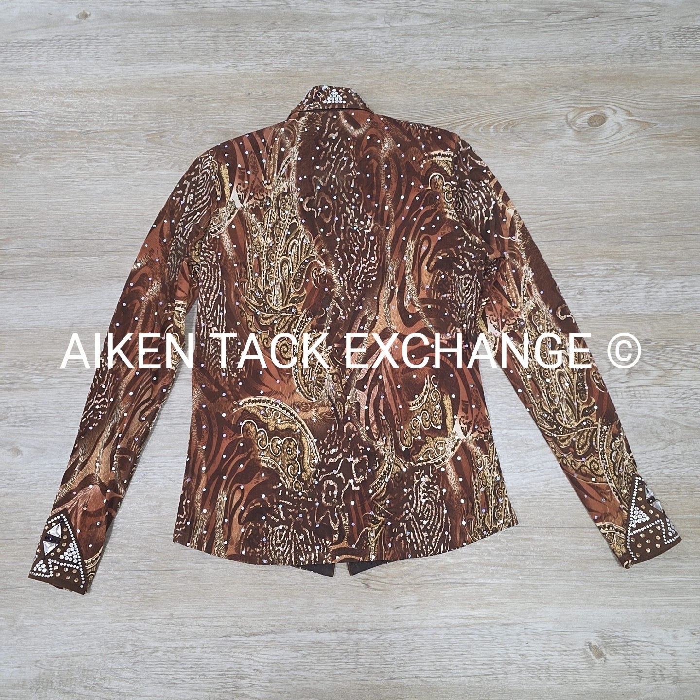 Show Off Designs Stretchy Western Bling Show Shirt, Women's M/L