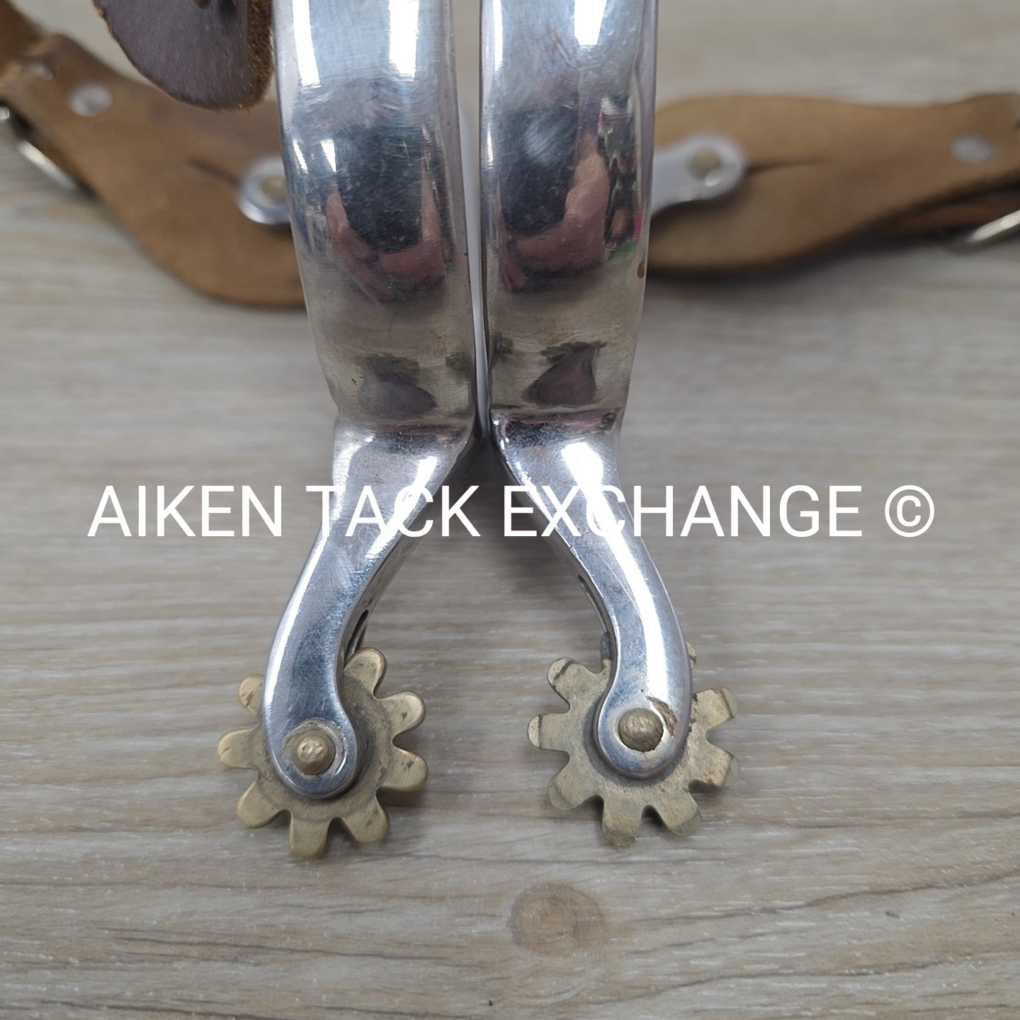 Engraved Western Spurs with Straps