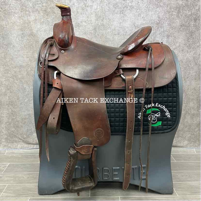 Colorado Saddlery Roping Western Saddle, 15.5" Seat, Wide Tree - Full QH Bars