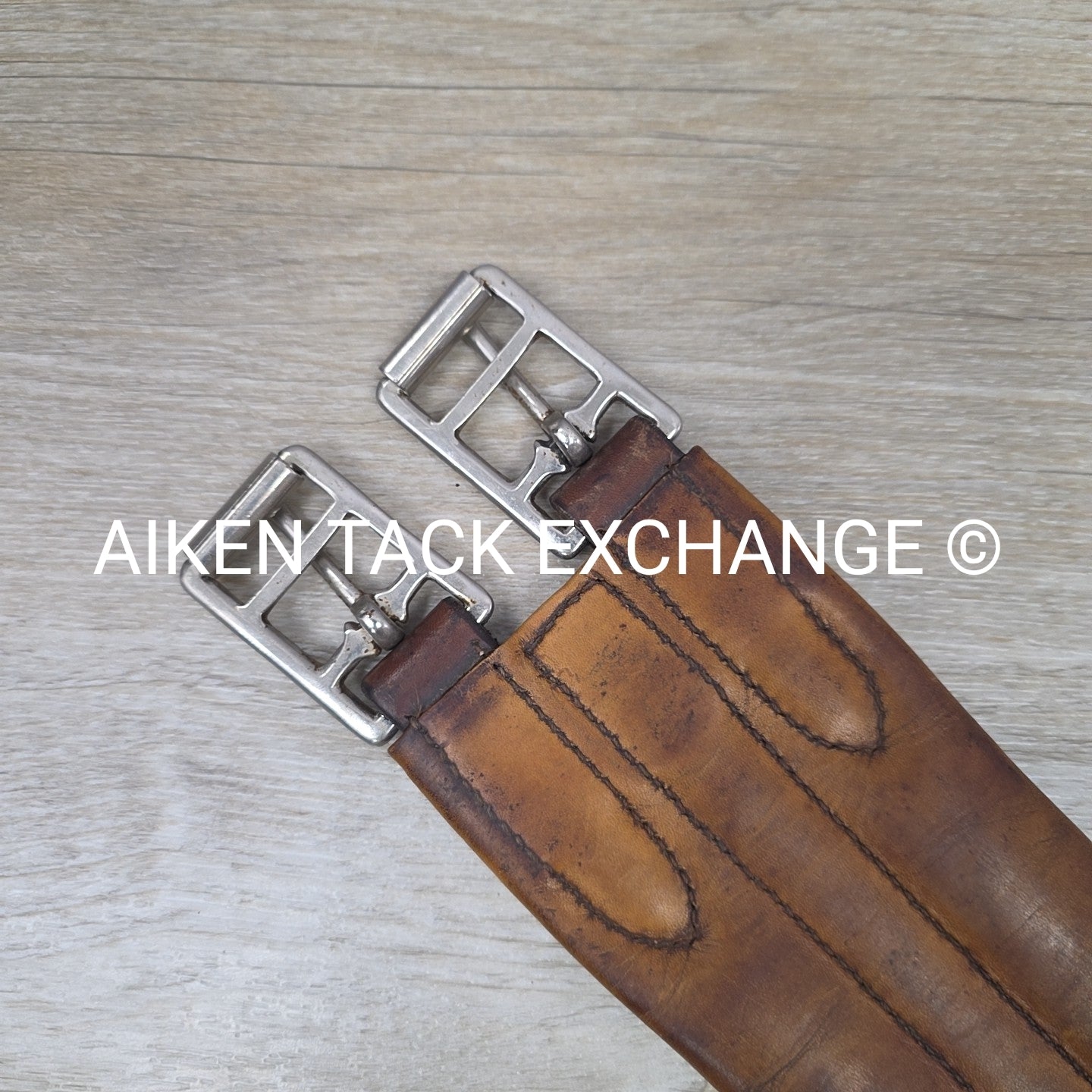Mortack Girth with Double Elastic, Brown, 46"
