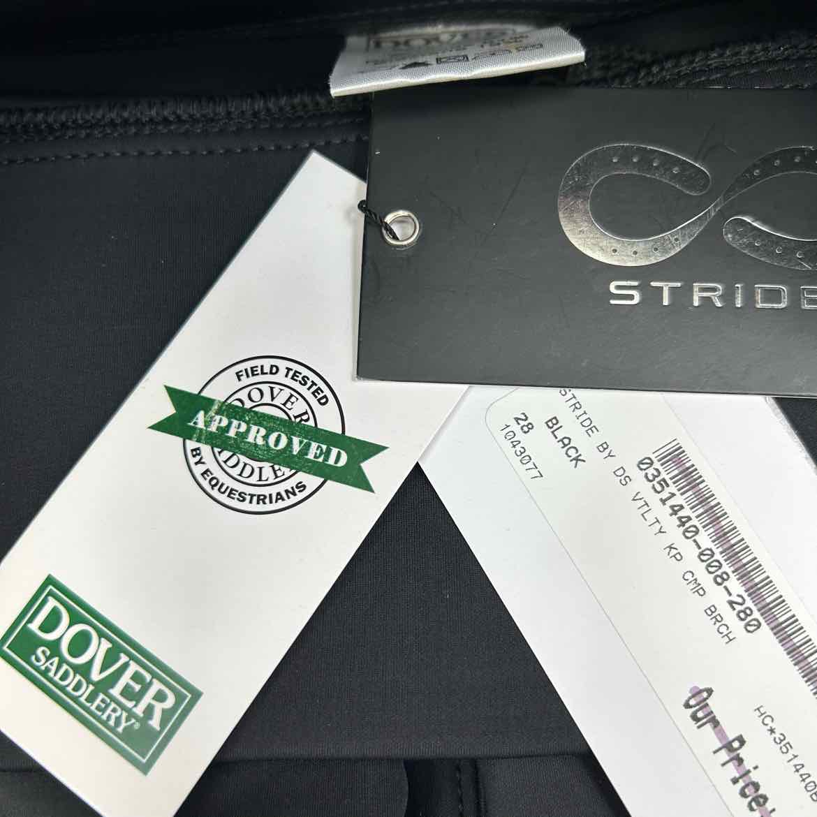 Dover Saddlery Stride Vitality Knee Patch Tights, Size 28Dover Saddlery Stride V