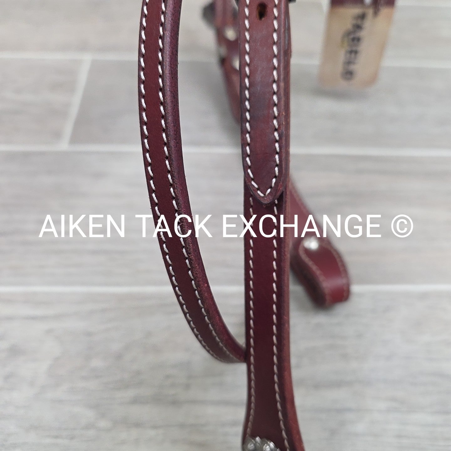 Tabelo Knotted Brow Headstall, No Reins, Brown, Size Full