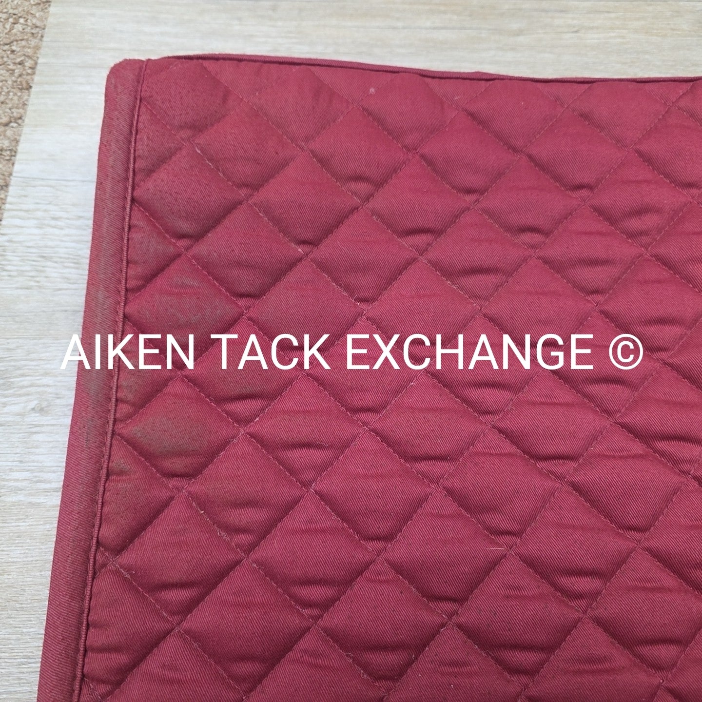 Dover Saddlery All Purpose Saddle Pad with Aiken Tack Exchange Logo, Burgundy