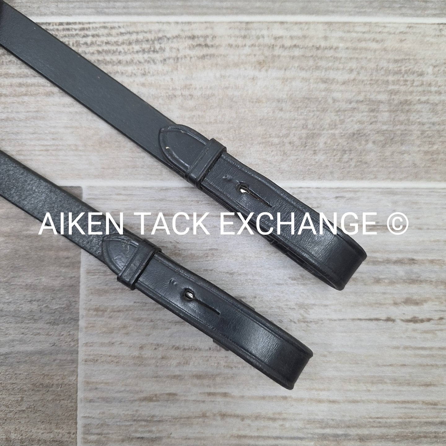 Passier Leather Reins with Hand Stops, Black, 56"