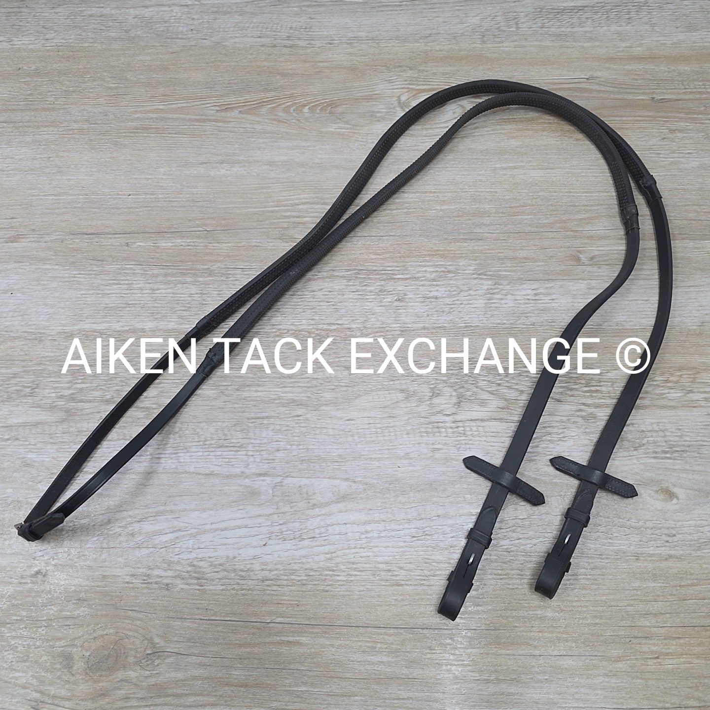 Rubber Grip Reins, Black, 54"