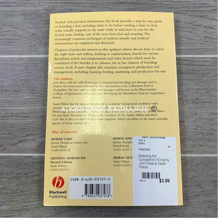 Breeding the Competition HOrse by John Rose & Sarah Pilliner