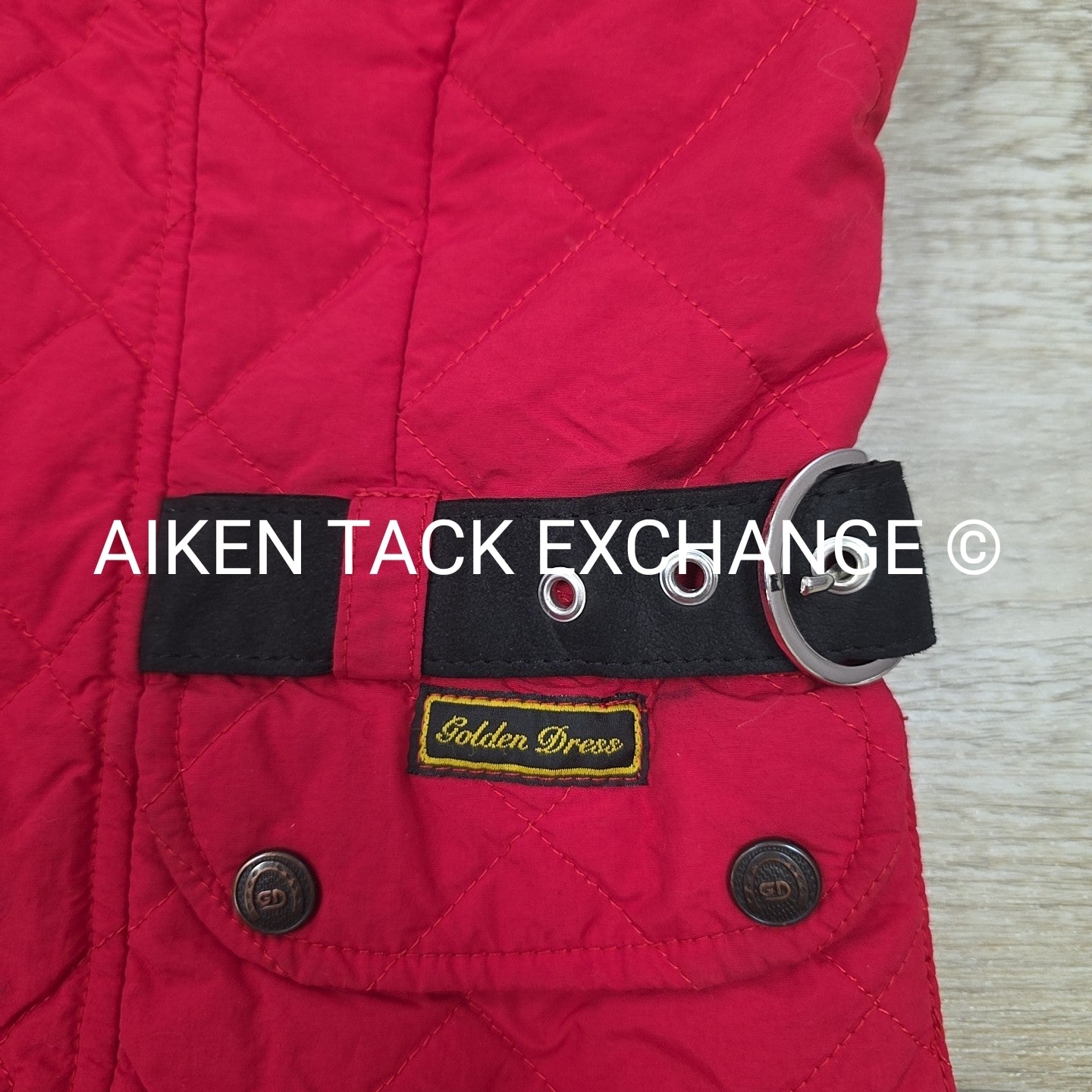 Golden Dress Quilted Vest, Size Small