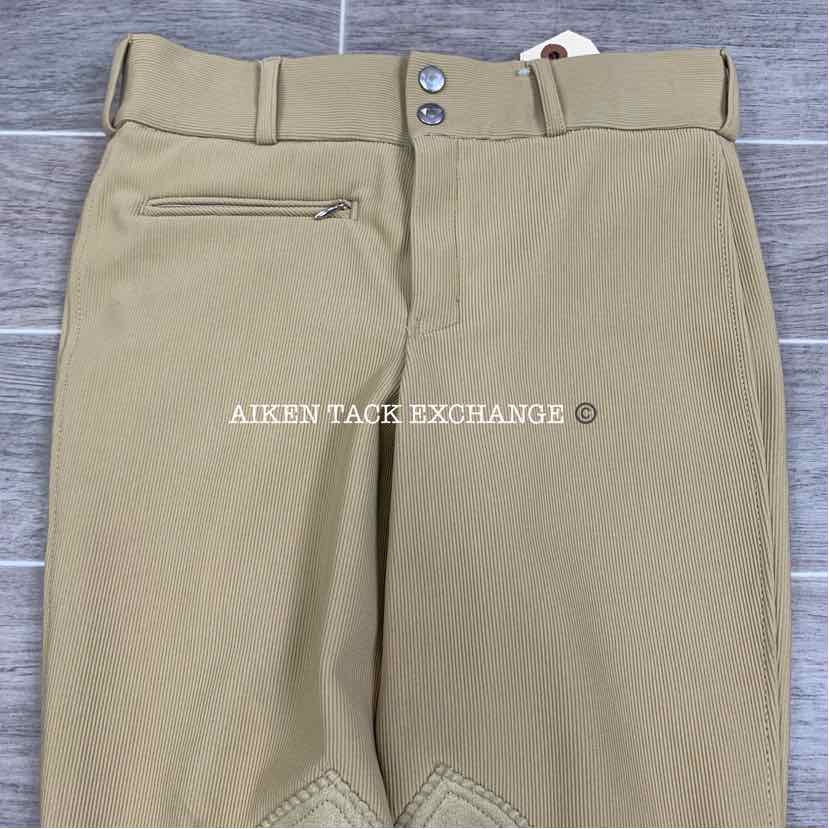 TuffRider Ribb Low Rise Knee Patch Breeches, Size 26