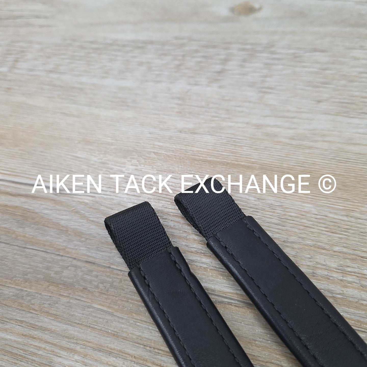 Equipe Mono Stirrup Leathers, Black, 145cm / 58"