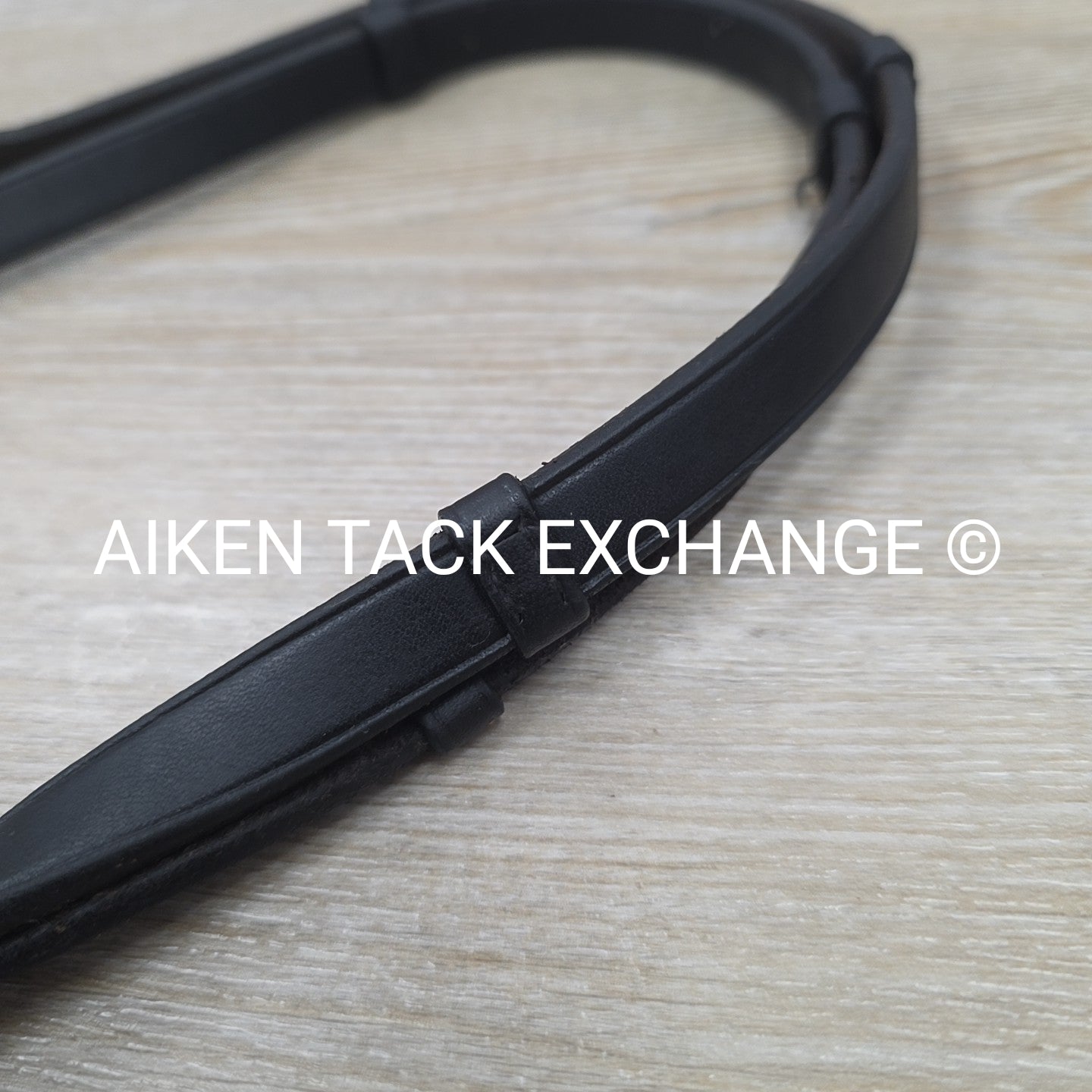 Leather Reins with Hand Stops, Black, 60"