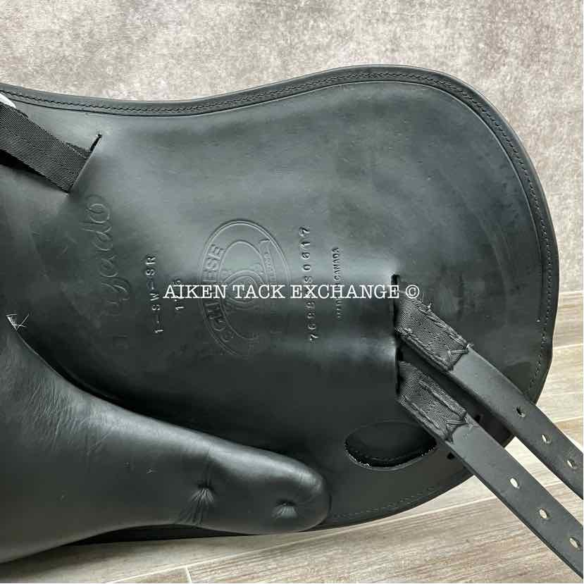 2017 Schleese Obrigado Monoflap Dressage Saddle, 17.5" Seat, Adjustable Tree, Wool Flocked Panels