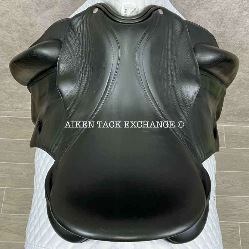 Patrick Saddlery Equation Dressage Saddle, 18" Seat, Short Flap, Extra Wide Tree, Wool Flocked Panels