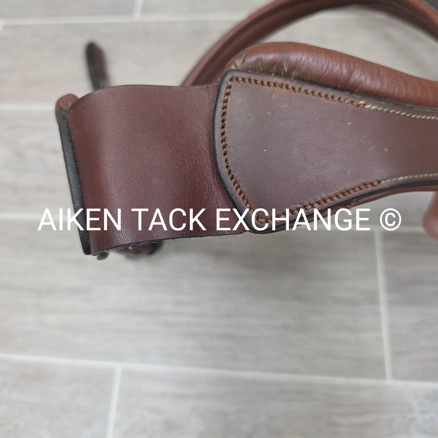 Arion Fancy Stitched Flash Noseband Monocrown Bridle, No Reins, Brown, Size Full