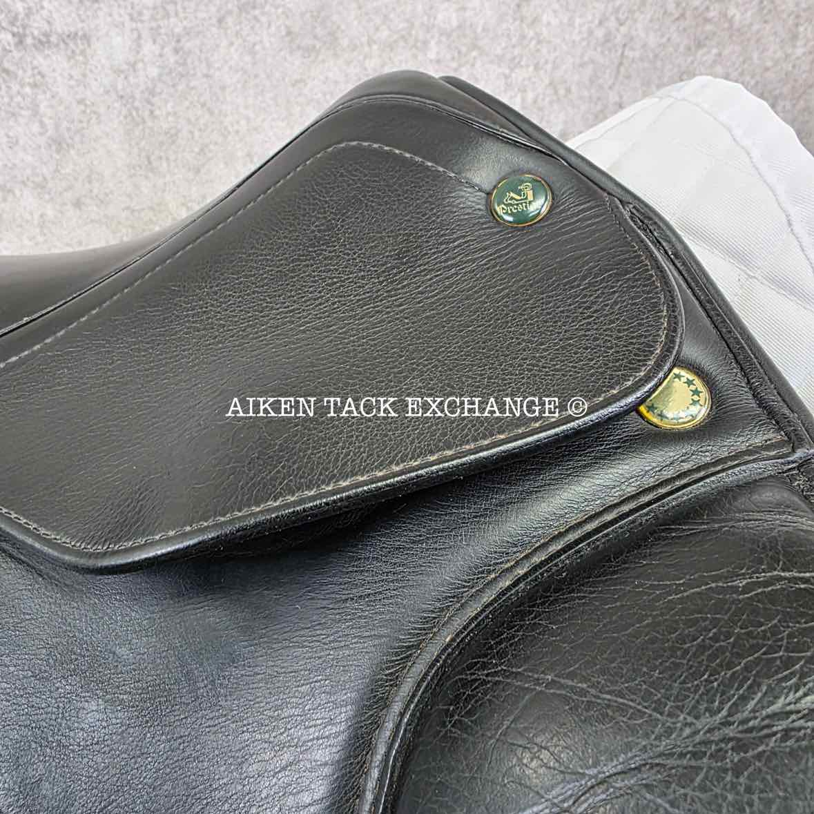 2008 Prestige Galileo Dressage Saddle, 17" Seat, 34 Tree - MW, Wool Flocked Panels