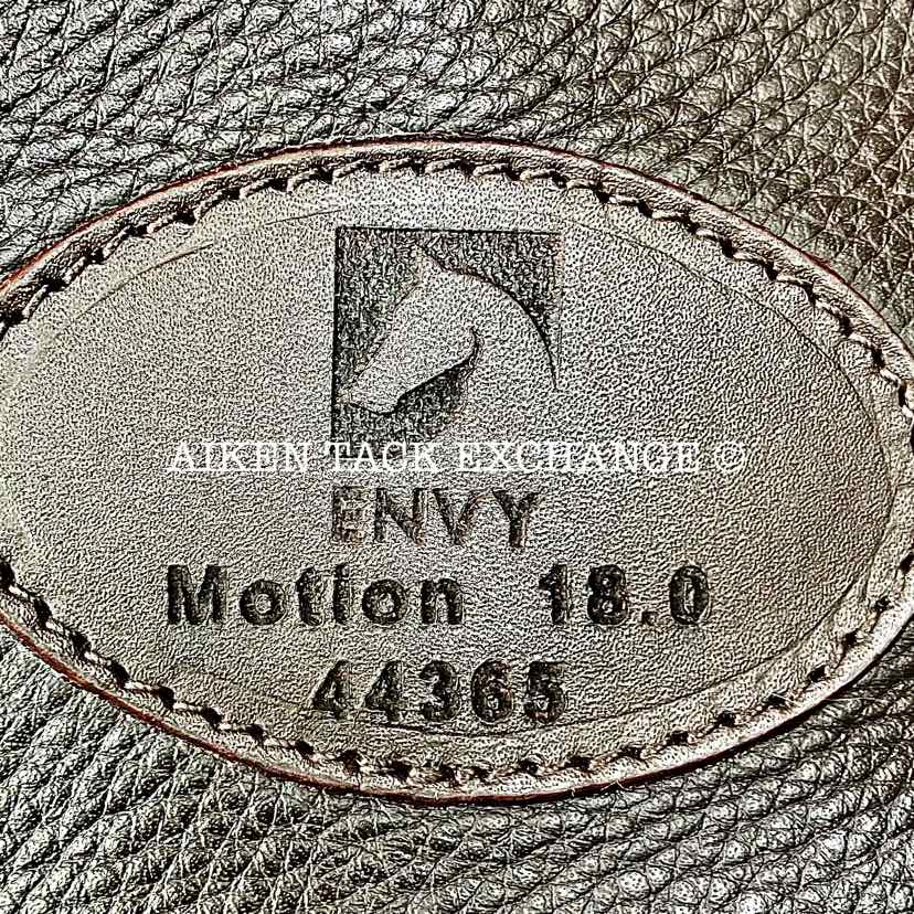 2024 Envy by Custom Saddlery Motion Monoflap Dressage Saddle, 18" Seat, Adjustable Tree, Wool Flocked Panels