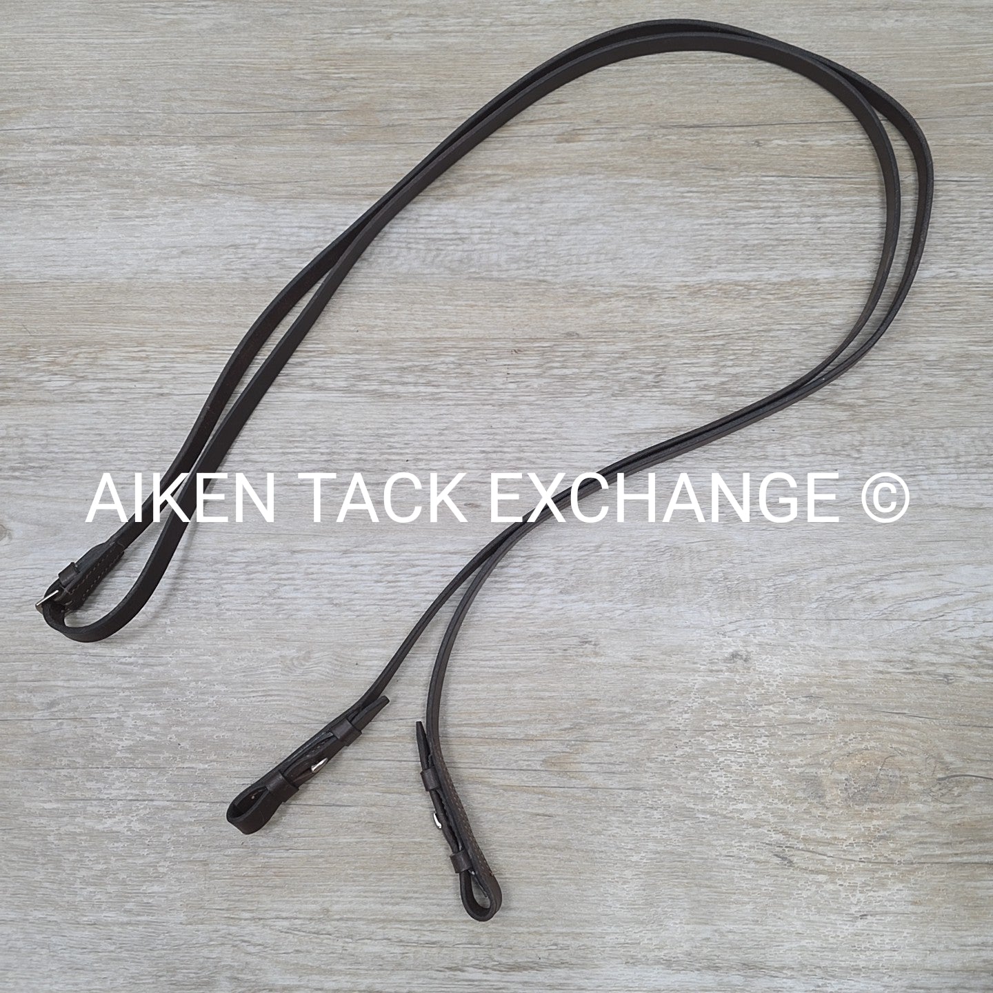 Plain Raised Weymouth Double Bridle with Curb Rein, Brown, Size Full