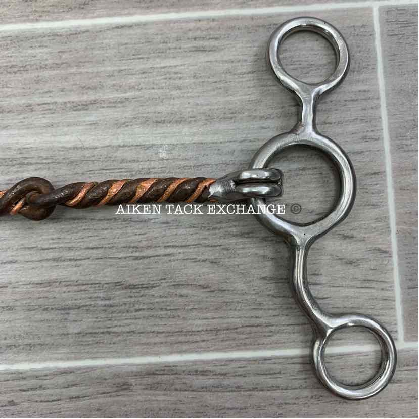 Single Joint Sweet Iron & Copper Twisted Wire Jr Cow Horse Bit 5"
